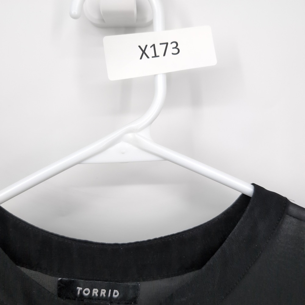 Torrid Kimono Cardigan Black Sheer Button Up Women's Size 0 - Picture 5 of 5